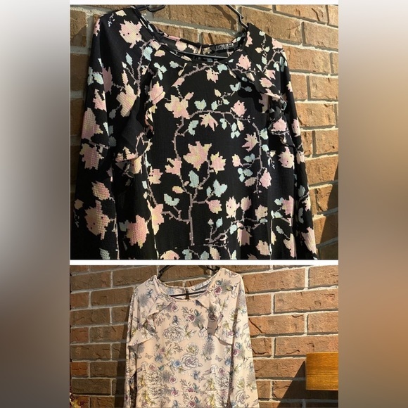NWOT 2 Sets Dress Retro Floral Pink- Size M - Picture 1 of 15